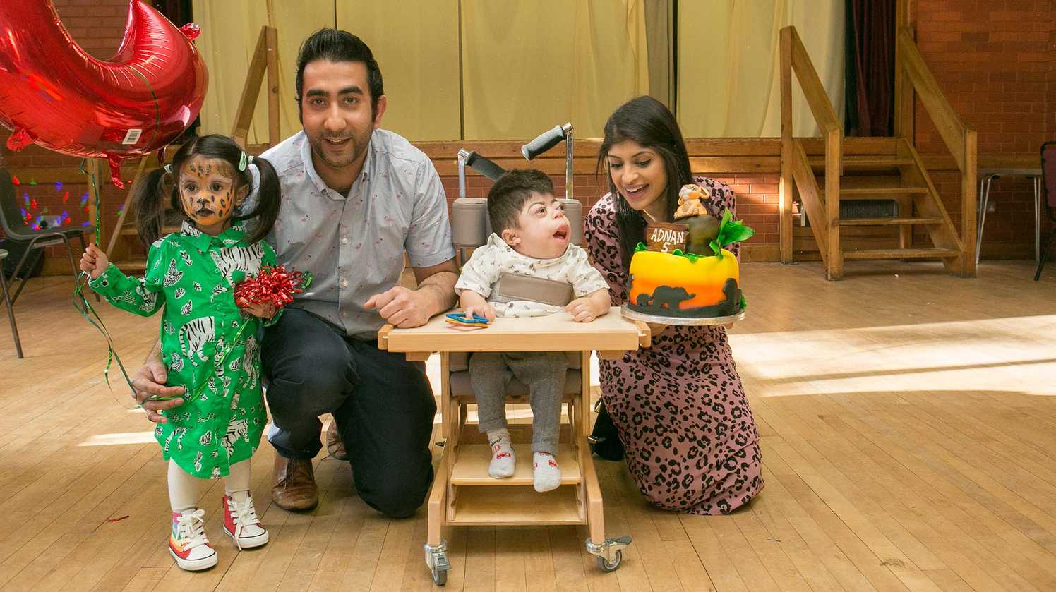 Adnan and his family getting ready to watch the Lion King