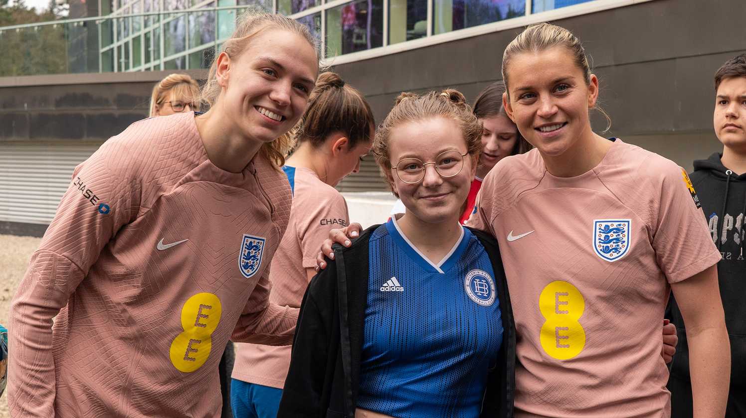 Emilka with Esme Morgan and Alessia Russo
